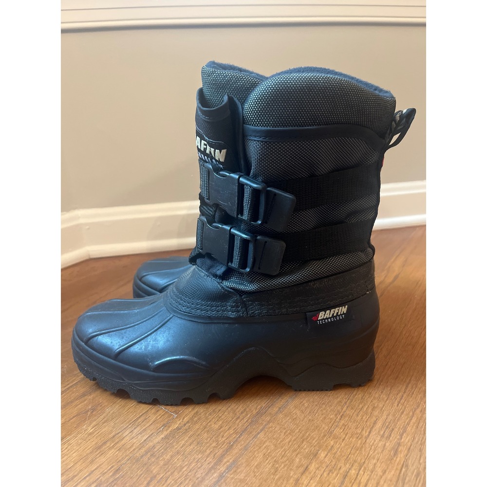 Baffin Men's Winter Snow Boots Black Gray Size 10 Made in Canada